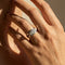 Bague 55 Bague trilogie vintage en or blanc 14K et diamants 58 Facettes 3229-23
