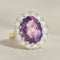Bague 53.5 Bague édouardienne - Or jaune 14K, améthyste et diamants 58 Facettes 3229-21
