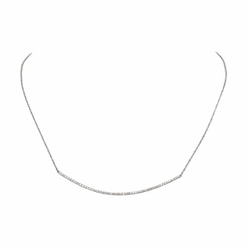 Collier Collier Or blanc Diamant 58 Facettes 4951640CN