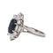 Bague 55 Bague Entourage Or blanc Saphir, Diamant 58 Facettes 4878446CN