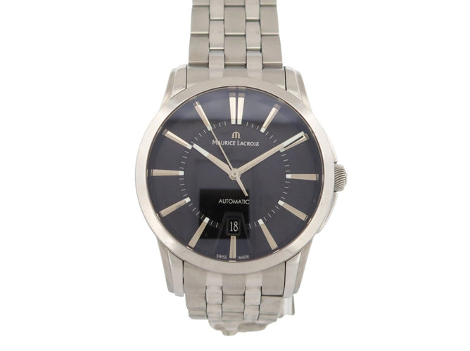 Montre Maurice Lacroix - Montre Pontos Date automatique 40 mm en acier palladié 58 Facettes 273056