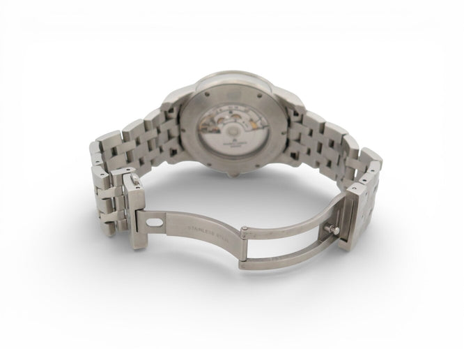 Montre Maurice Lacroix - Montre Pontos Date automatique 40 mm en acier palladié 58 Facettes 273056