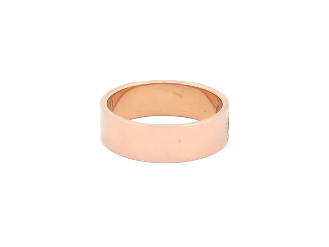 Bague 51 bague HERMES h d'ancre pm h115601b diamants t51 or rose 18k 58 Facettes 272646