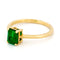 Bague 55 Bague solitaire à émeraude rectangulaire en or jaune 14 carats 58 Facettes A155E8BFB3934FFEA196CC8814C67B70