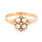 Bague 52 Bague trèfle en or jaune 14k, perles et diamants 58 Facettes 547DEA17EBD34E9DB94B84F41EF78066