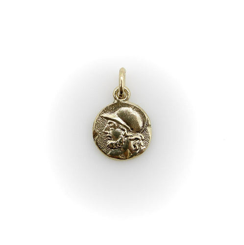 Pendentif Shiebler - Pendentif guerrier Mars en or jaune 14k 58 Facettes A20060