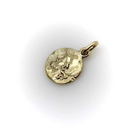 Pendentif Shiebler - Pendentif guerrier Mars en or jaune 14k 58 Facettes A20060