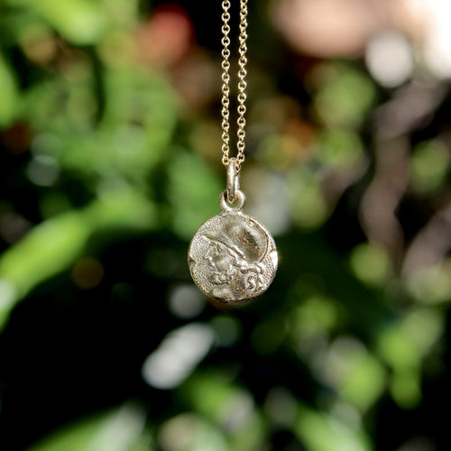 Pendentif Shiebler - Pendentif guerrier Mars en or jaune 14k 58 Facettes A20060