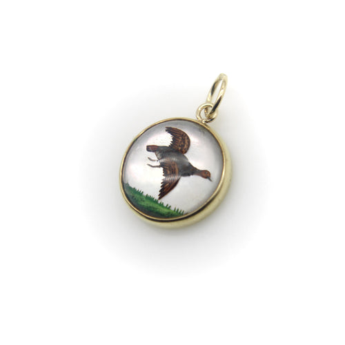 Pendentif Essex crystal - Pendentif charme dinde sauvage en or 18K 58 Facettes A2006A