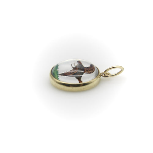 Pendentif Essex crystal - Pendentif charme dinde sauvage en or 18K 58 Facettes A2006A
