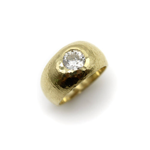 Bague Bague édouardienne demi-jonc en or 18 carats et diamant 58 Facettes A20049