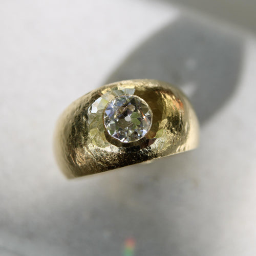 Bague Bague édouardienne demi-jonc en or 18 carats et diamant 58 Facettes A20049