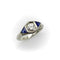 Bague Art déco - Bague en or blanc 14 carats, diamant et saphirs 58 Facettes A20048