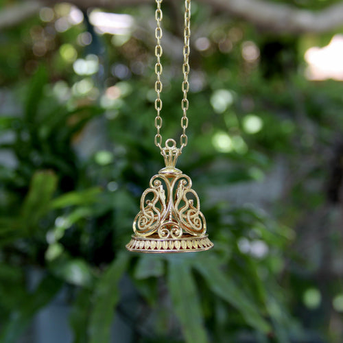 Pendentif Fob victorien serpent - Pendentif en or 14K et cornaline 58 Facettes A2003Z