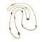 Collier Chaîne à stations édouardienne - Collier en or 14K et améthystes 58 Facettes A2002K