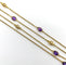 Collier Chaîne à stations édouardienne - Collier en or 14K et améthystes 58 Facettes A2002K