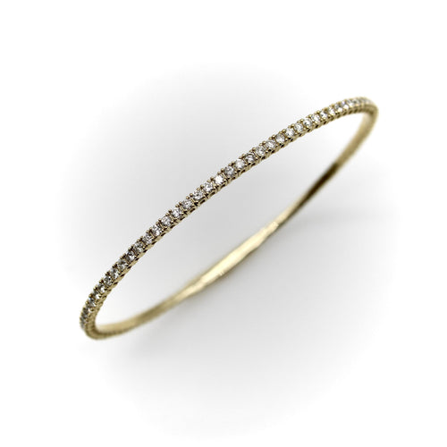 Bracelet Bracelet jonc flexible en or 14 carats et diamants 58 Facettes A2002R