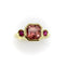Bague Signature - Bague trois pierres en or 18 carats tourmaline et rubis 58 Facettes A2002S