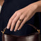 Bague 49 Bague bandeau en or jaune 18K avec saphir et diamants 58 Facettes SAI0750