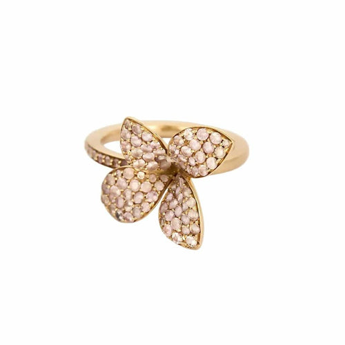 Bague 52 Pasquale Bruni - Bague fleur en or jaune 18k et tourmalines roses 58 Facettes LAN1471