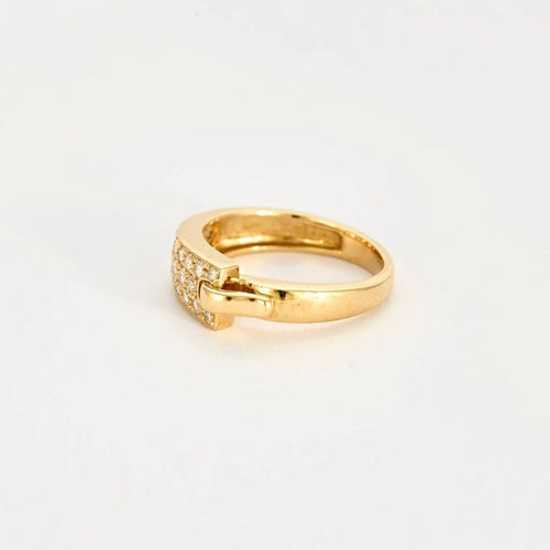 Bague 49 Guy Laroche - Bague ceinture en or jaune 18 carats et diamants 58 Facettes GU109