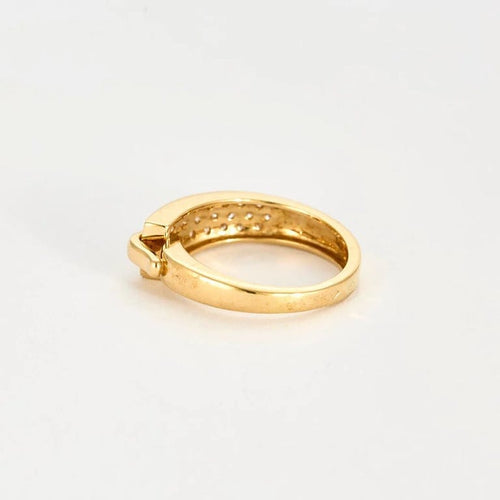 Bague 49 Guy Laroche - Bague ceinture en or jaune 18 carats et diamants 58 Facettes GU109