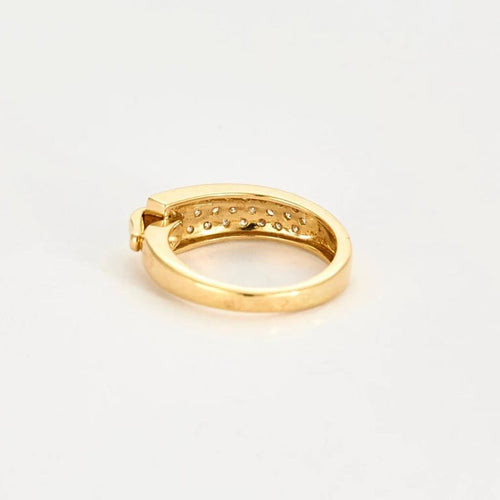 Bague 49 Guy Laroche - Bague ceinture en or jaune 18 carats et diamants 58 Facettes GU109