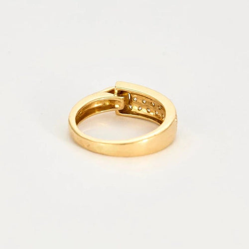 Bague 49 Guy Laroche - Bague ceinture en or jaune 18 carats et diamants 58 Facettes GU109