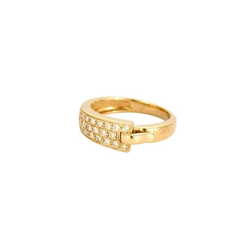 Bague 49 Guy Laroche - Bague ceinture en or jaune 18 carats et diamants 58 Facettes GU109