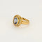Bague 51 Pompadour - Bague jonc en or jaune, saphir et diamants 58 Facettes PAL32302
