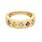Bague 52.5 Bague jonc matelassée Tutti Frutti en or jaune 18K et quartz 58 Facettes LAV1909