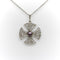 Pendentif Pendentif croix de Malte édouardienne en platine, diamants et perle noire 58 Facettes A2001Z