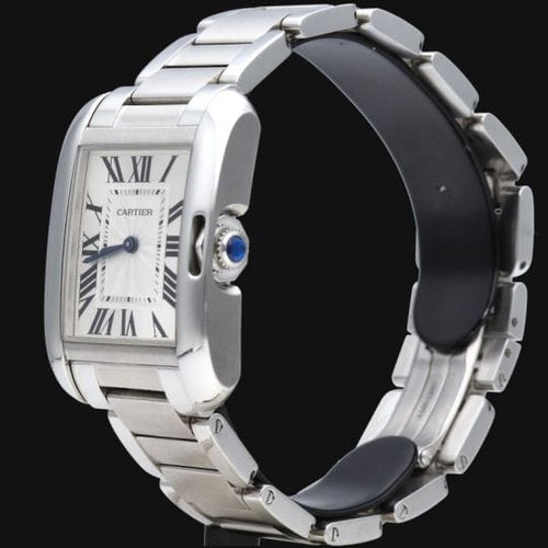 Montre Cartier Tank Anglaise - Montre femme en acier quartz 58 Facettes MT45202
