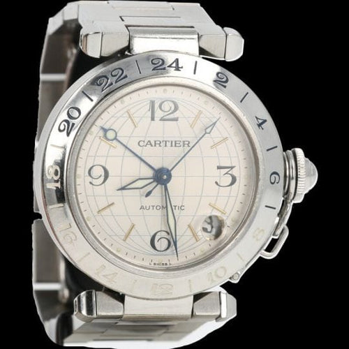 Montre Cartier Pasha GMT - Montre automatique en acier 35 mm 58 Facettes MT45246