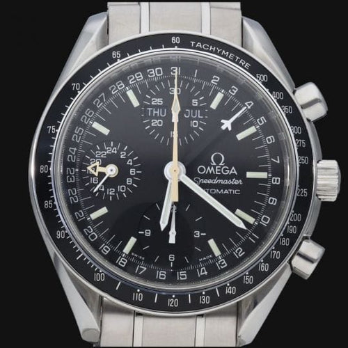 Montre Omega Speedmaster - Montre chronographe Day-Date en acier 39 mm 58 Facettes MT45126