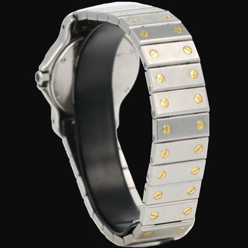 Montre Cartier Santos - Montre ronde octogonale en or jaune et acier 58 Facettes MT45173