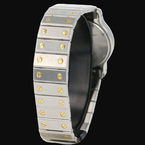 Montre Cartier Santos - Montre ronde octogonale en or jaune et acier 58 Facettes MT45173