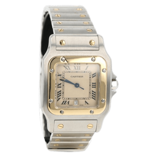 Montre Cartier Santos - Montre Galbée en or jaune et acier 58 Facettes MT45158
