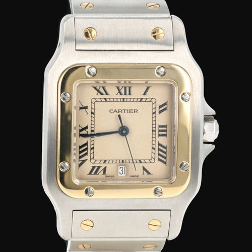 Montre Cartier Santos - Montre Galbée en or jaune et acier 58 Facettes MT45158