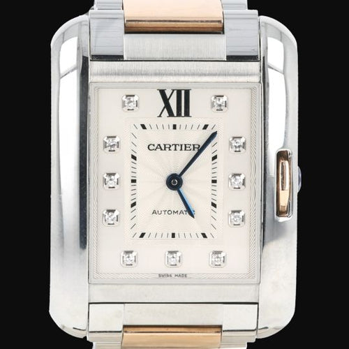 Montre Cartier Tank Anglaise - Montre femme en or rose et acier 58 Facettes MT45205