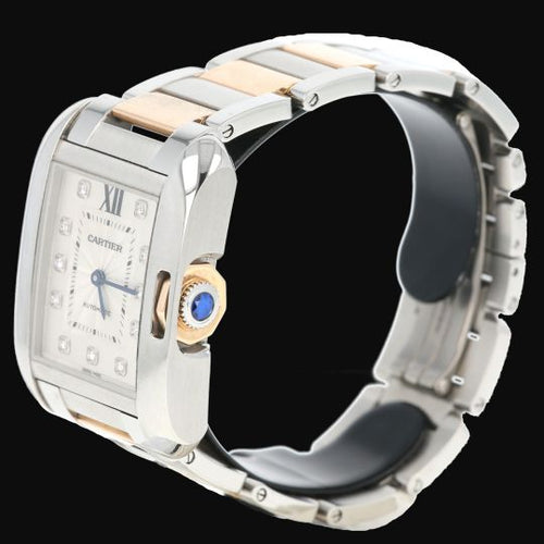 Montre Cartier Tank Anglaise - Montre femme en or rose et acier 58 Facettes MT45205