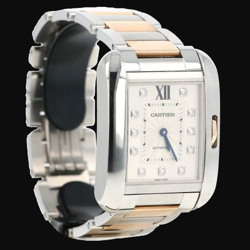 Montre Cartier Tank Anglaise - Montre femme en or rose et acier 58 Facettes MT45205