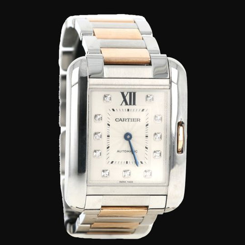 Montre Cartier Tank Anglaise - Montre femme en or rose et acier 58 Facettes MT45205