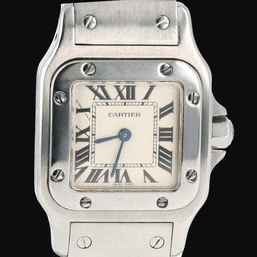 Montre Cartier Santos Galbée - Montre en acier quartz 26 x 34 mm 58 Facettes MT45191