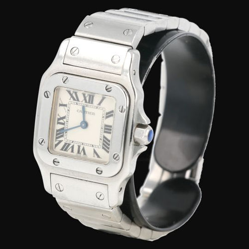 Montre Cartier Santos Galbée - Montre en acier quartz 26 x 34 mm 58 Facettes MT45191