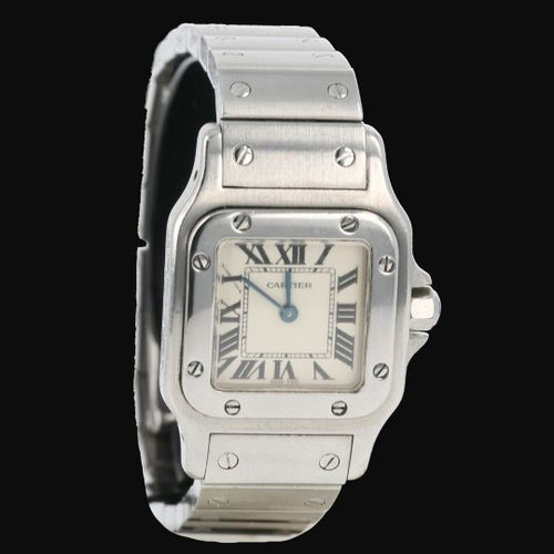 Montre Cartier Santos Galbée - Montre en acier quartz 26 x 34 mm 58 Facettes MT45191