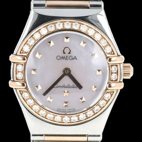 Montre Omega Constellation Mini - Montre femme en or rose et acier, diamants 58 Facettes MT45136