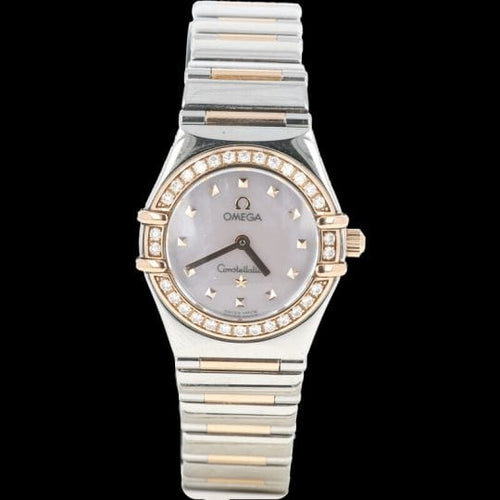Montre Omega Constellation Mini - Montre femme en or rose et acier, diamants 58 Facettes MT45136