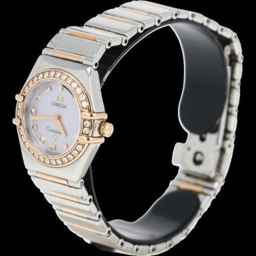 Montre Omega Constellation Mini - Montre femme en or rose et acier, diamants 58 Facettes MT45136