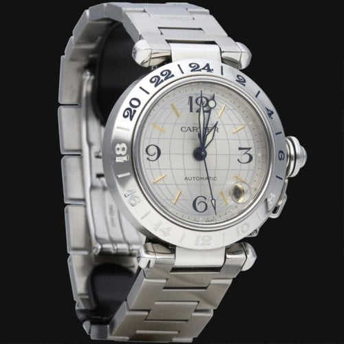 Montre Cartier Pasha GMT - Montre automatique en acier 35 mm 58 Facettes MT45235